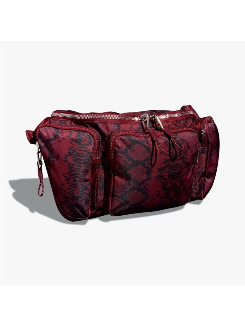 Adidas X Ivy Park Large Burgundy Red oversized Sling Bag Fanny Pack Waist Bag
